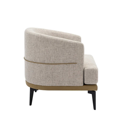 Modern Two-tone Barrel Fabric Chair for Living Room
