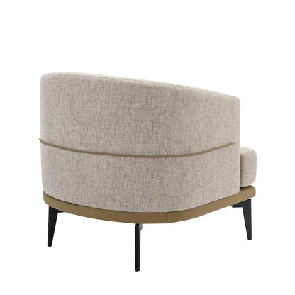 Modern Two-tone Barrel Fabric Chair for Living Room