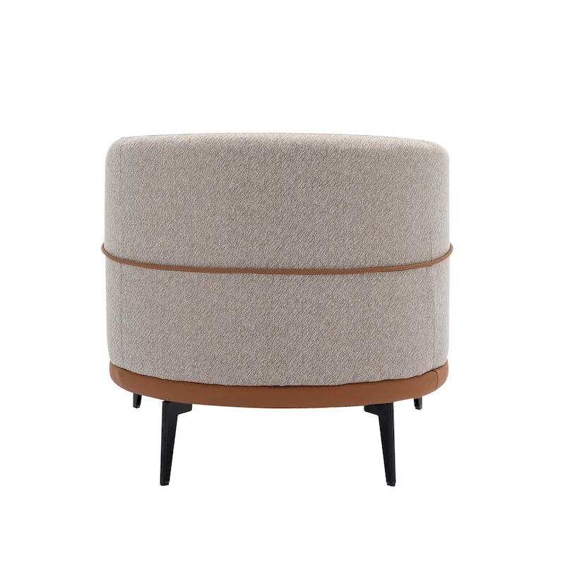Modern Two-tone Barrel Fabric Chair for Living Room