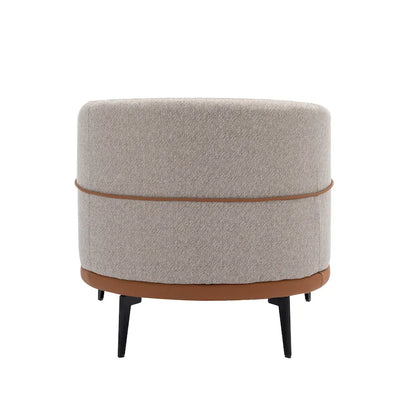 Modern Two-tone Barrel Fabric Chair for Living Room