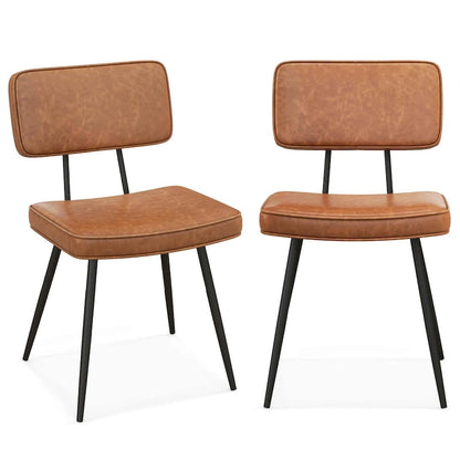 Costway Dining Chairs Set of 2 with PU Leather Cover Filled Sponge - See Details