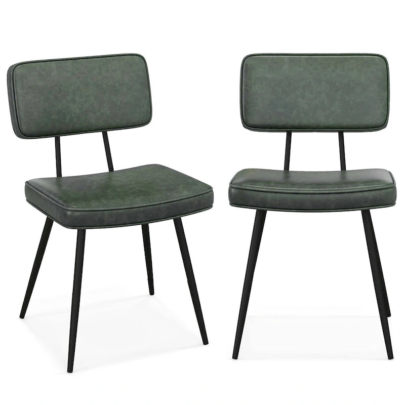 Costway Dining Chairs Set of 2 with PU Leather Cover Filled Sponge - See Details