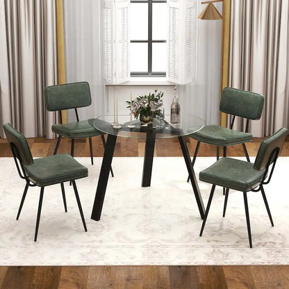 Costway Dining Chairs Set of 2 with PU Leather Cover Filled Sponge - See Details