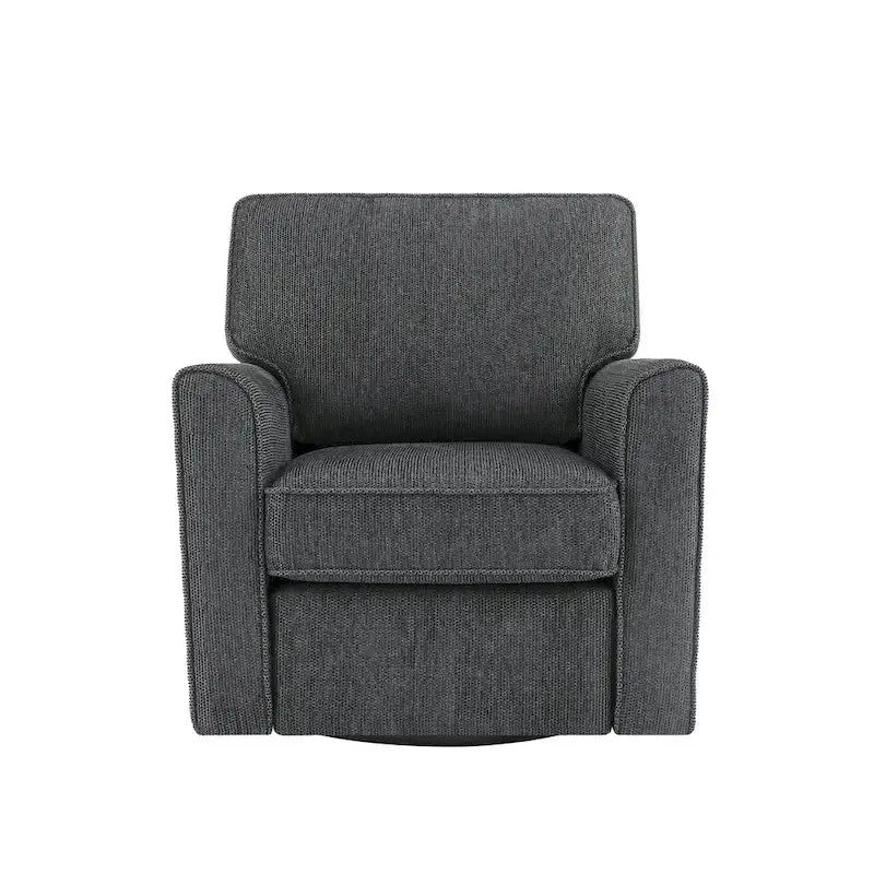 Accent Barrel Chair with Side Pockets360 Swivel Office Chair Chenille Armchair for Office