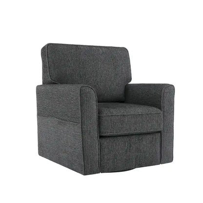 Accent Barrel Chair with Side Pockets360 Swivel Office Chair Chenille Armchair for Office