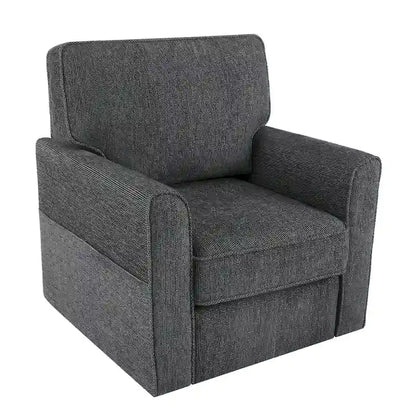 Accent Barrel Chair with Side Pockets360 Swivel Office Chair Chenille Armchair for Office
