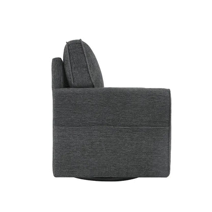 Accent Barrel Chair with Side Pockets360 Swivel Office Chair Chenille Armchair for Office