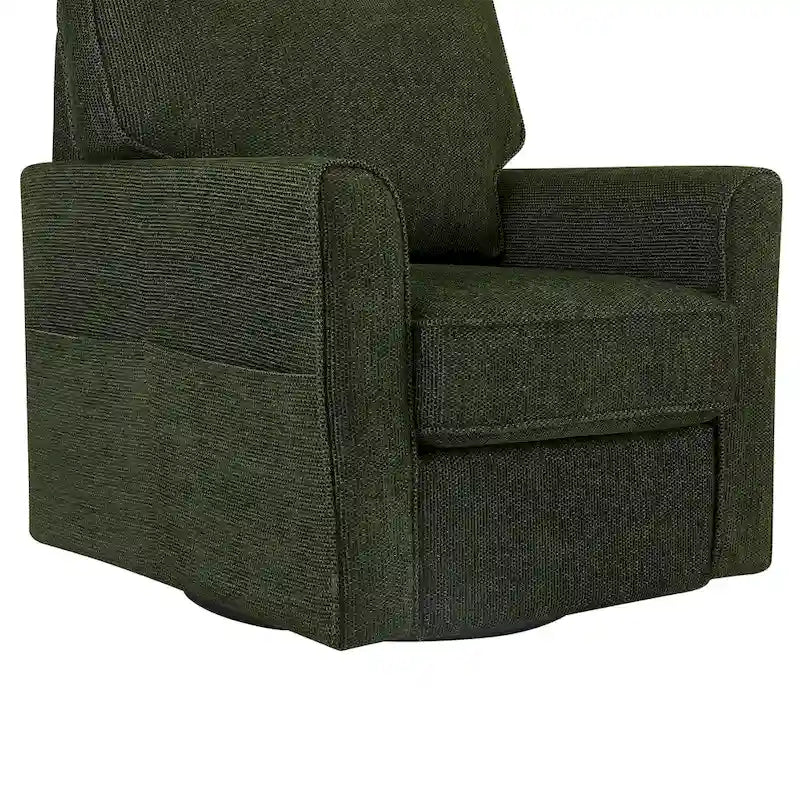Accent Barrel Chair with Side Pockets360 Swivel Office Chair Chenille Armchair for Office