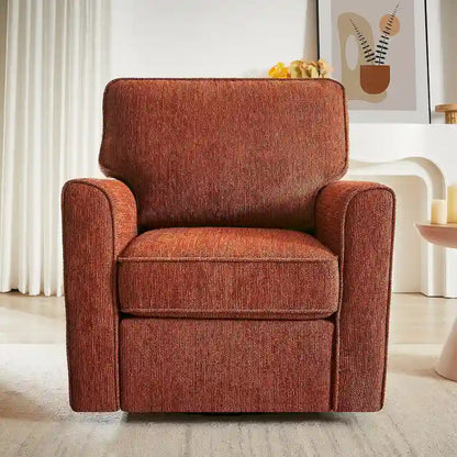 Accent Barrel Chair with Side Pockets360 Swivel Office Chair Chenille Armchair for Office