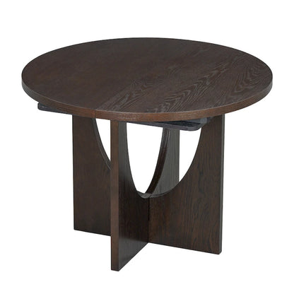 Modern 5-Piece Round Dining Table with 16.2 Removable Leaf