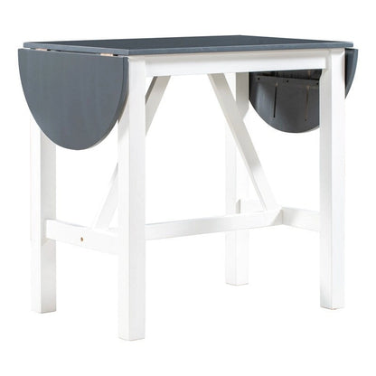 Compact 3-Piece Counter-Height Set  Drop-Leaf Wood Table & 2 Padded Dining Chairs for Small Spaces