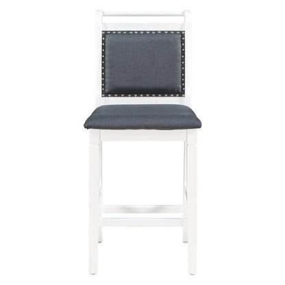 Compact 3-Piece Counter-Height Set  Drop-Leaf Wood Table & 2 Padded Dining Chairs for Small Spaces