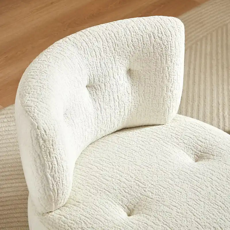 Art Leon Flannel Upholstered Swivel Accent Chair