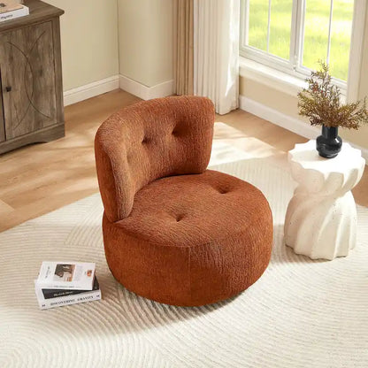 Art Leon Flannel Upholstered Swivel Accent Chair