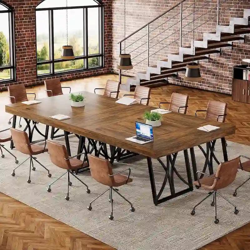 63-Inch Conference Table for 6-8 People, Rectangular Meeting Table