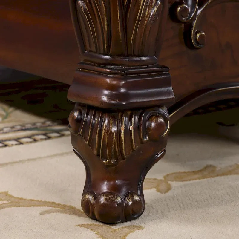 Furniture of America Eugene Traditional Solid Wood 3-Piece Panel Bedroom Set