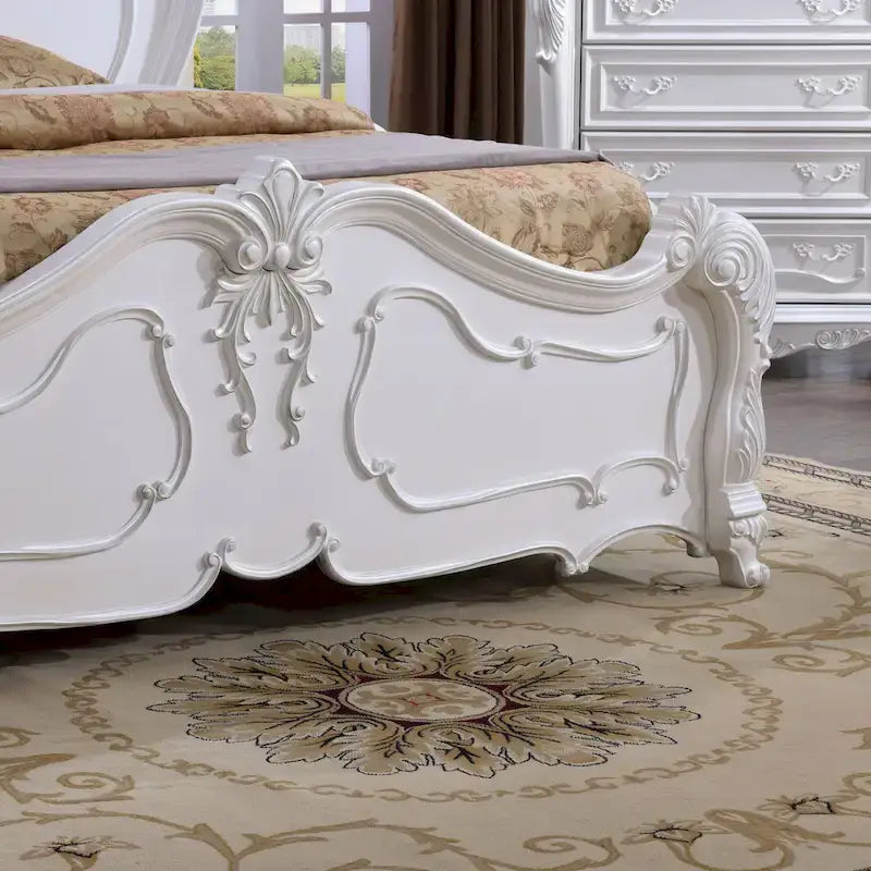 Furniture of America Eugene Traditional Solid Wood 3-Piece Panel Bedroom Set