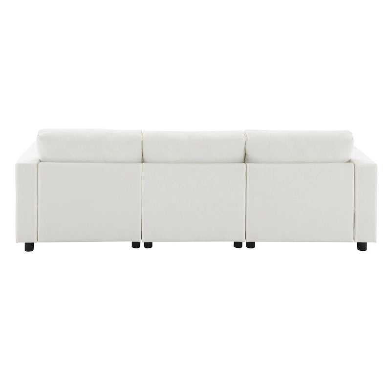 U Shaped Chenille Modular Sectional Cloud Sofa with 2 Ottoman, Pillows