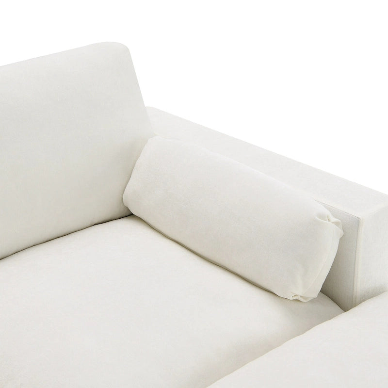 U Shaped Chenille Modular Sectional Cloud Sofa with 2 Ottoman, Pillows