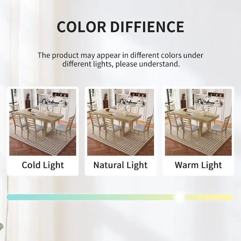 60-78 Extendable Dining Table, Farmhouse Wooden Kitchen Table with Removable Leaf, Large Expanding Table for 4-8