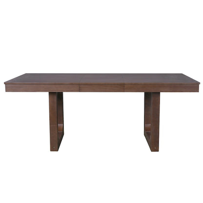 60-78 Extendable Dining Table, Farmhouse Wooden Kitchen Table with Removable Leaf, Large Expanding Table for 4-8