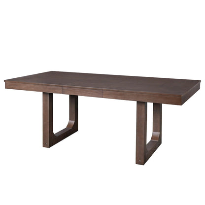 60-78 Extendable Dining Table, Farmhouse Wooden Kitchen Table with Removable Leaf, Large Expanding Table for 4-8