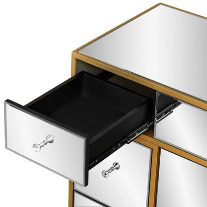 Luxury Mirror Makeup Vanity with 7 Drawers
