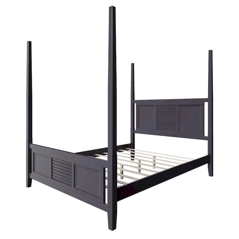 Queen Size Solid Pine Four Poster Bed with 75 Tall Four Poster Bed Frame