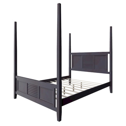 Queen Size Solid Pine Four Poster Bed with 75 Tall Four Poster Bed Frame