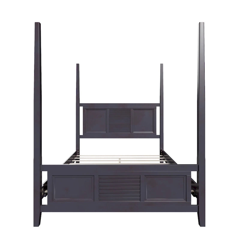 Queen Size Solid Pine Four Poster Bed with 75 Tall Four Poster Bed Frame