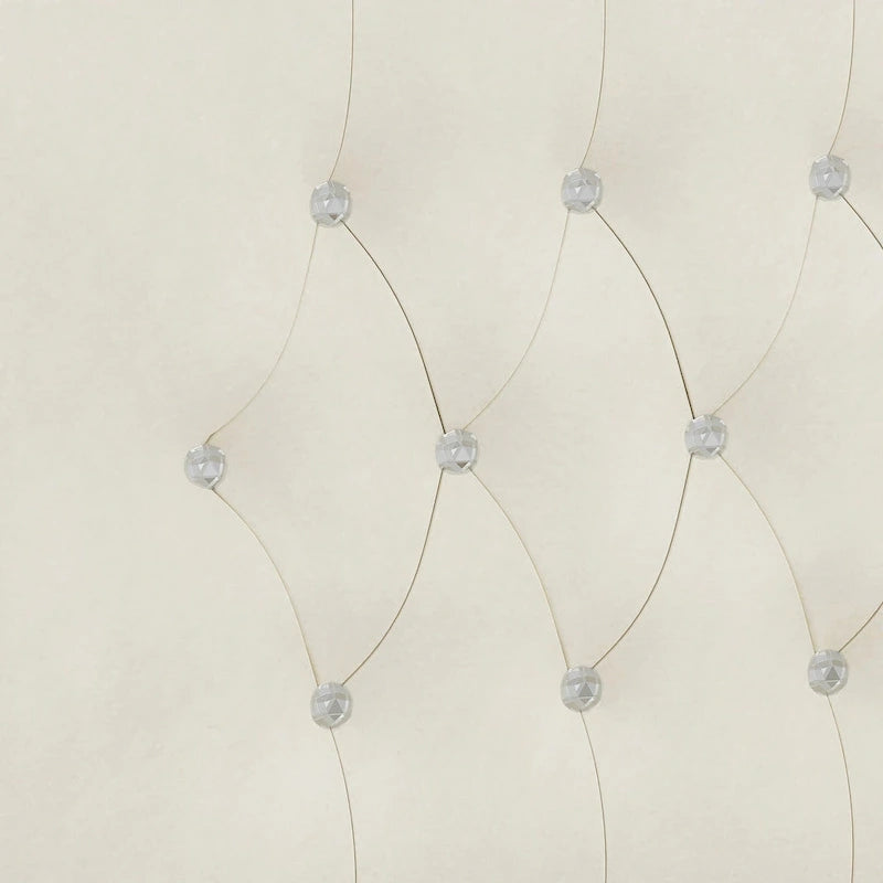 Queen Size Velvet Platform Bed with Tufted Headboard, Underbed Storage & Removable Velcro Fabric Cover