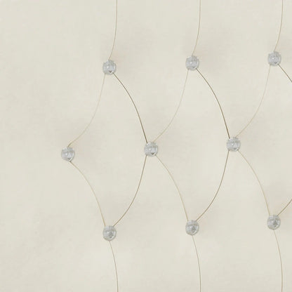 Queen Size Velvet Platform Bed with Tufted Headboard, Underbed Storage & Removable Velcro Fabric Cover