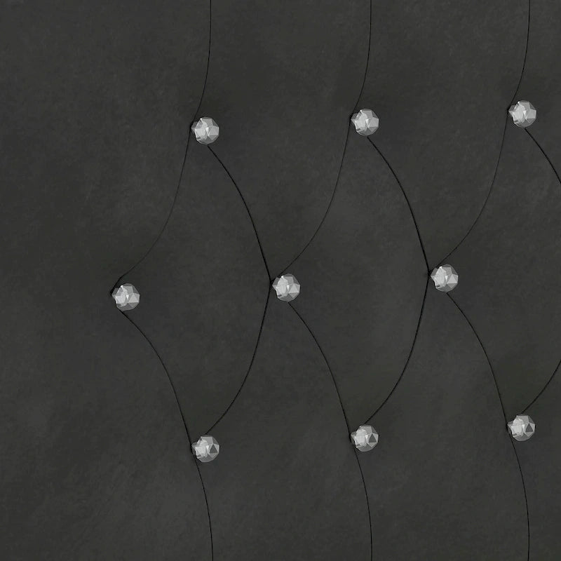 Queen Size Velvet Platform Bed with Tufted Headboard, Underbed Storage & Removable Velcro Fabric Cover