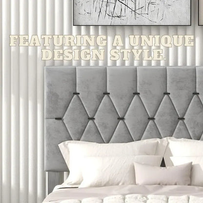 Queen Size Platform Bed with Gold Tufted Headboard with Trundle And Storage Drawers (600lb Capacity)