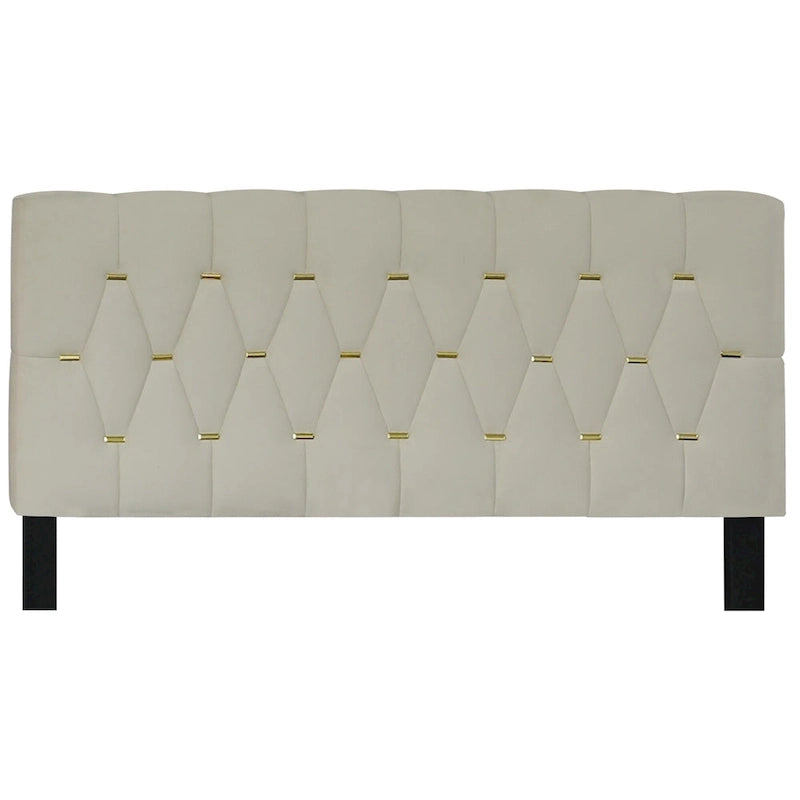 Queen Size Platform Bed with Gold Tufted Headboard with Trundle And Storage Drawers (600lb Capacity)