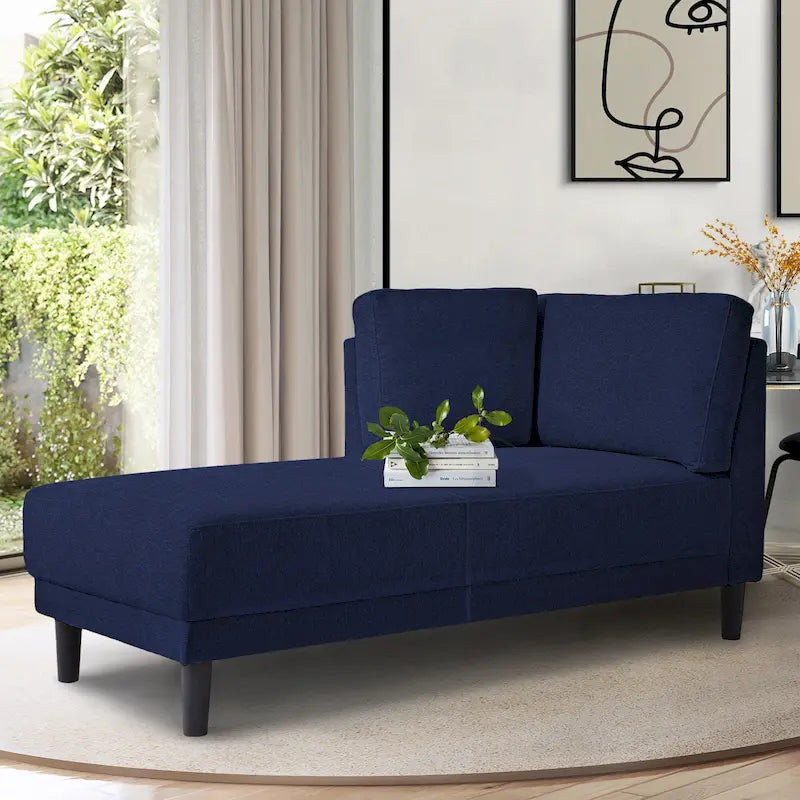 65 Linen Corner Chaise Lounge