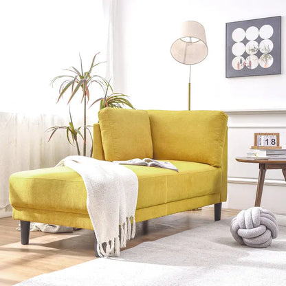 65 Linen Corner Chaise Lounge