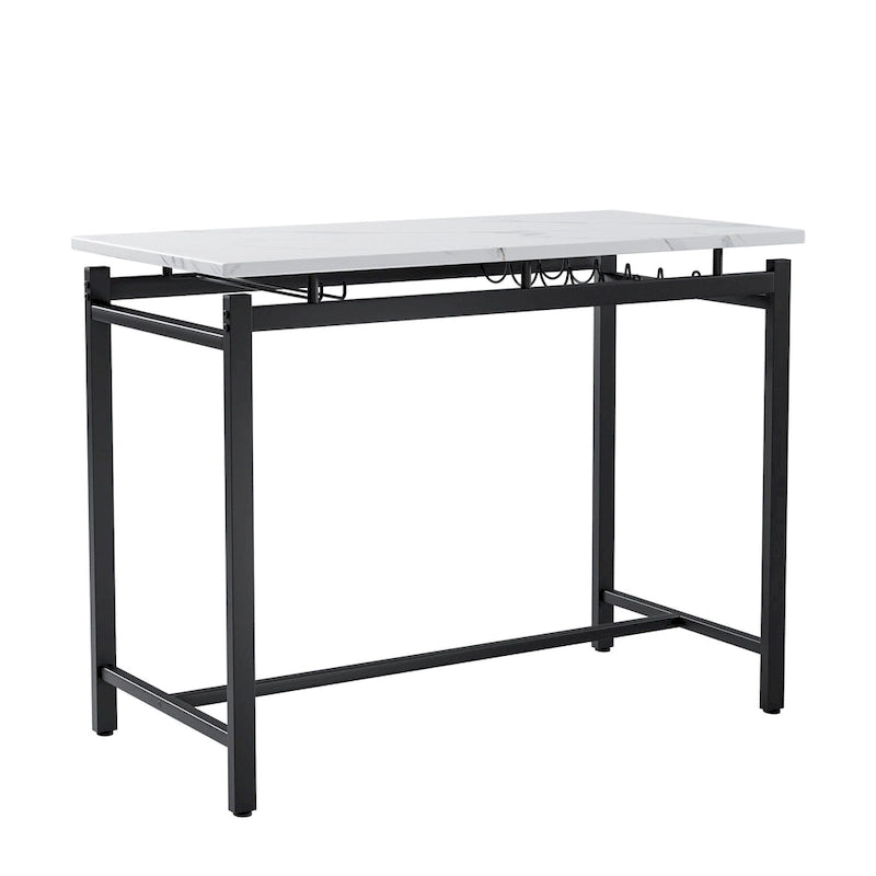 Modern Style 3-Piece Dining Set with Rectangular Table and 2 Upholstered Dining Chairs