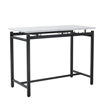 Modern Style 3-Piece Dining Set with Rectangular Table and 2 Upholstered Dining Chairs