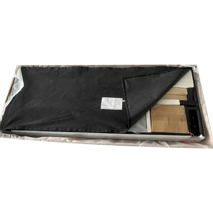 Gray Queen Upholstered Platform Bed with Linen Fabric Headboard & Slat Support