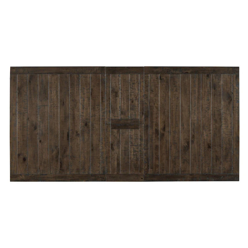 Traditional Style 7-piece Extendable Dining Table Set with Butterfly Leaf and 6 Upholstered Chairs