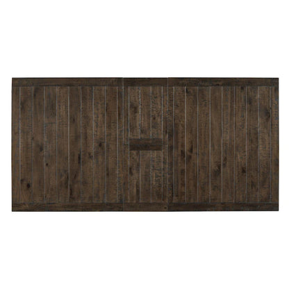 Traditional Style 7-piece Extendable Dining Table Set with Butterfly Leaf and 6 Upholstered Chairs