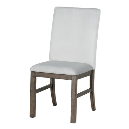 Traditional Style 7-piece Extendable Dining Table Set with Butterfly Leaf and 6 Upholstered Chairs