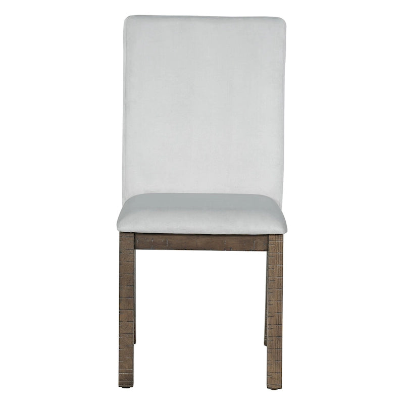 Traditional Style 7-piece Extendable Dining Table Set with Butterfly Leaf and 6 Upholstered Chairs