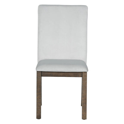 Traditional Style 7-piece Extendable Dining Table Set with Butterfly Leaf and 6 Upholstered Chairs