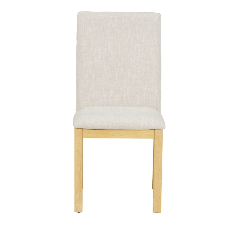 Traditional Style 7-piece Extendable Dining Table Set with Butterfly Leaf and 6 Upholstered Chairs