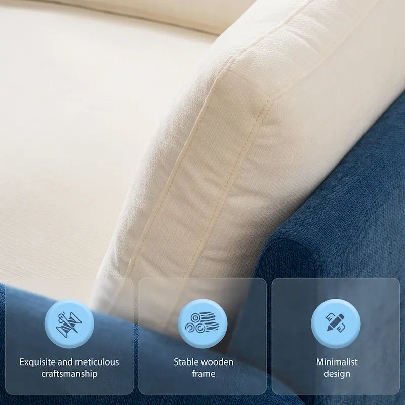 50 Oversized Chenille Upholstered Single Sofa Chair