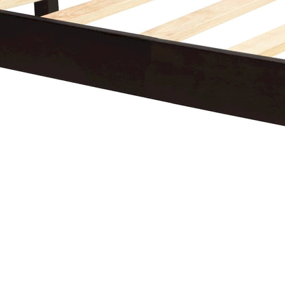 Platform Bed Frame with Headboard, Wood Slat Support