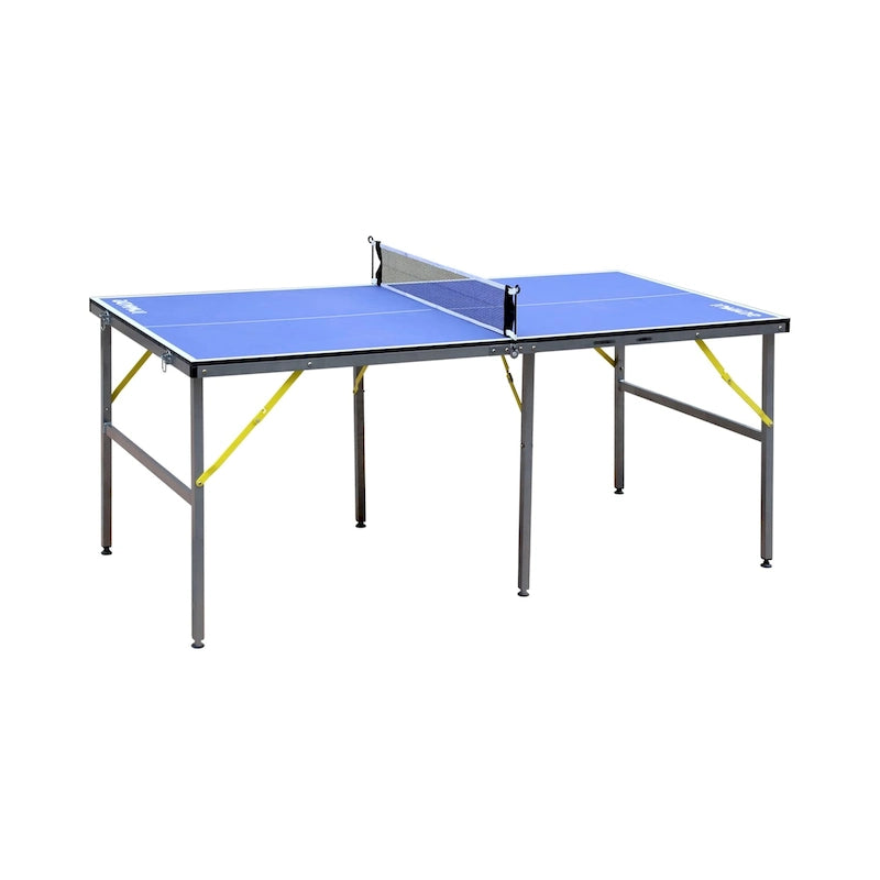 6ft Mid-Size Table Tennis Table Foldable & Portable Ping Pong Table Set for Indoor & Outdoor