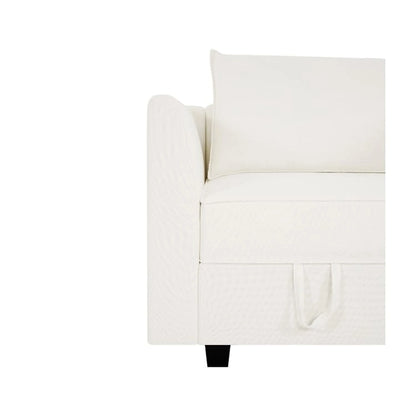 Modular 4 Piece Sofa with Soft Comfortable Seating Linen Sofa Couch with Sturdy Wooden Frame Ideal for Small Spaces